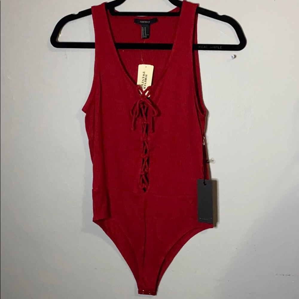 Cranberry Ted Lace-up Bodysuit